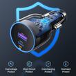Ugreen Incarcator Auto Fast Charge PD3.0, 63W, 2 porturi Type-C+ USB, 3A, QC 3.0, Negru