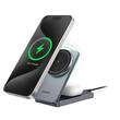 Ugreen Incarcator Wireless 2 in1 MagSafe, 15W, pentru iPhone, AirPods, design pliabil compact, Negru