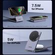 Ugreen Incarcator Wireless 2 in1 MagSafe, 15W, pentru iPhone, AirPods, design pliabil compact, Negru