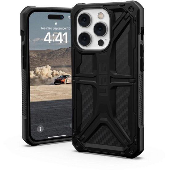 Husa iPhone 14 Pro UAG Monarch Series Carbon Fiber, military drop tested