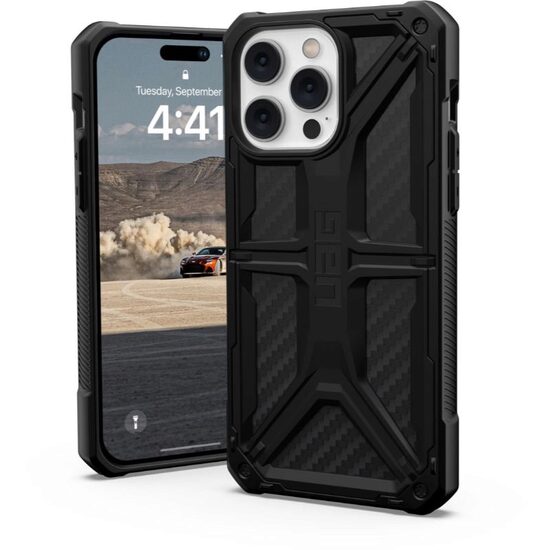Husa iPhone 14 Pro Max UAG Monarch Series Carbon Fiber, military drop tested