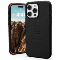 Husa iPhone 14 Pro Max UAG Civilian Magsafe Black, military drop tested