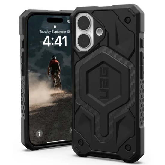 UAG Husa Monarch Series iPhone 16 Carbon Fiber