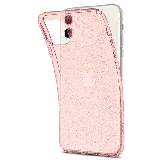 Husa iPhone 12 Mini Spigen Liquid Crystal Glitter Rose Quartz