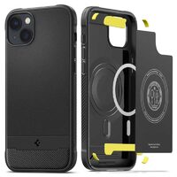Husa iPhone 14 Plus Spigen Rugged Armor MagSafe Matte Black