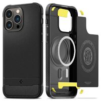 Husa iPhone 14 Pro Spigen Rugged Armor MagSafe Matte Black