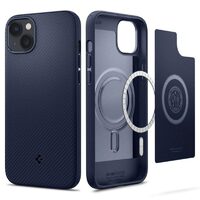 Husa iPhone 14 Spigen Mag Armor MagSafe Navy Blue