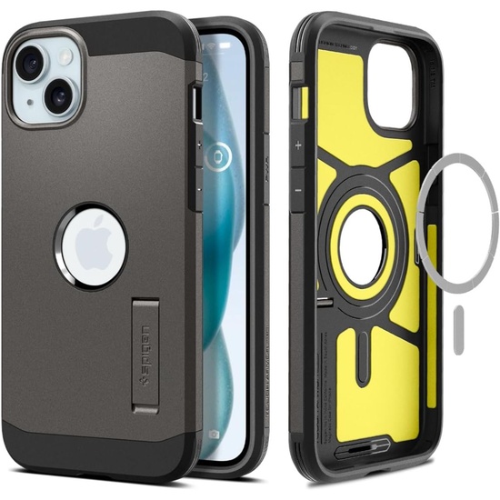 Spigen Husa Tough Armor MagSafe iPhone 15 Plus Gunmetal