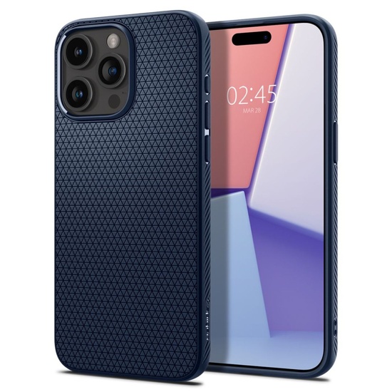 Spigen Husa Liquid Air iPhone 15 Pro Navy Blue