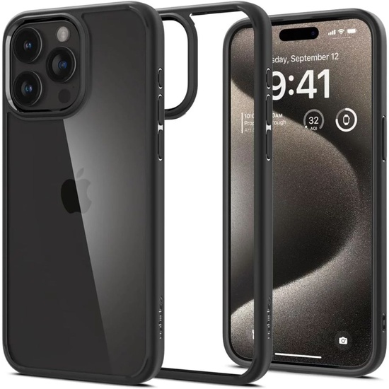 Spigen Husa Ultra Hybrid iPhone 15 Pro Matte Black