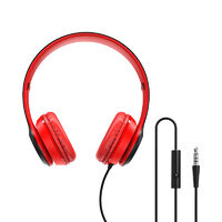 Borofone Casti Over-Ear BO5 Star cu microfon, Jack 3.5mm, Rosu