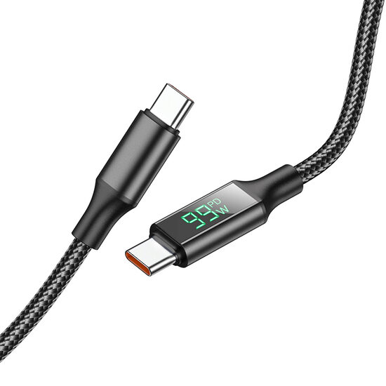 Cablu Borofone BU32 Exclusive 100W  Type-C la Type-C, 1.2m, Negru