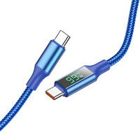 Cablu Borofone BU32 Exclusive 100W Type-C la Type-C, 1.2m, Albastru