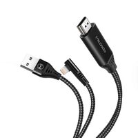 Cablu HDMI la Lightning si USB Mcdodo Plug&Play 2m, Black