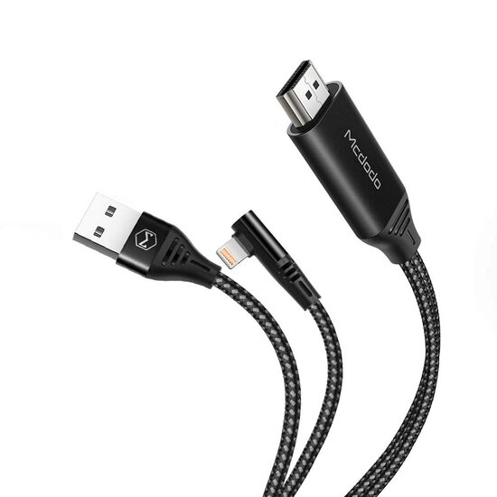 Cablu HDMI la Lightning si USB Mcdodo Plug&Play 2m, Black