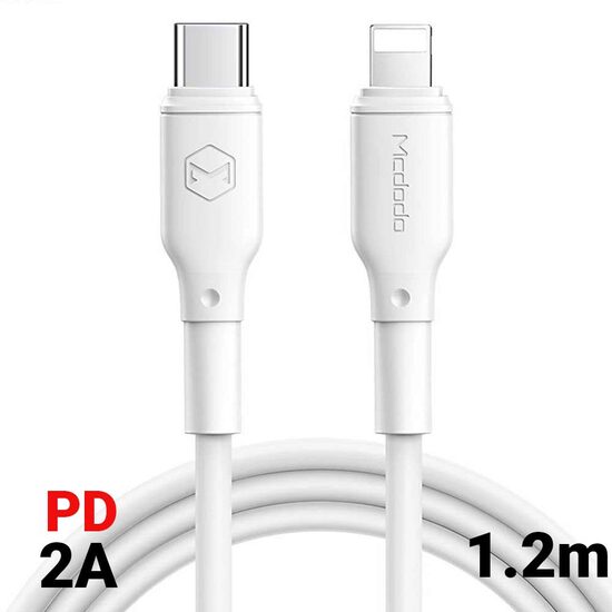 Cablu Lightning la Type-C Mcdodo White Series White