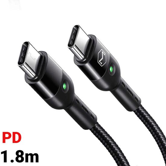 Cablu Type-C la Type-C Mcdodo Omega Series Retractabil, PD, 60W, 1.8m, led indicator, Black