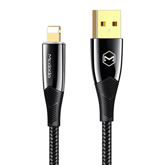 Cablu Lightning Mcdodo Shark Series 1.2m, Black
