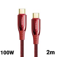 Cablu Type-C la Type-C Mcdodo Super Charge Red (2m, 100W)