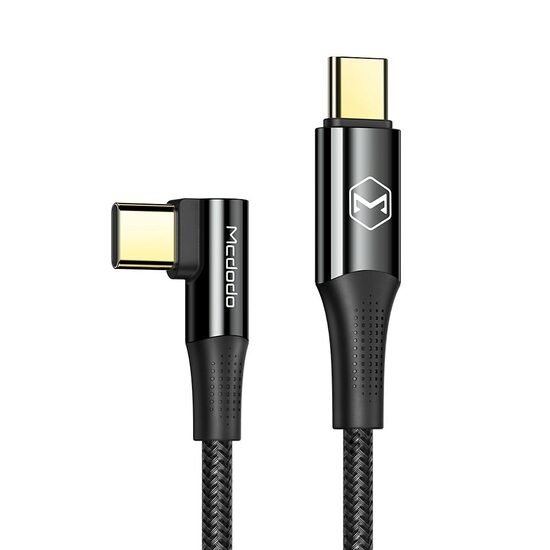 Cablu Type-C la Type-C Mcdodo Firefox  Fast Charge Black (90 grade, PD, 1.2m, 100W)