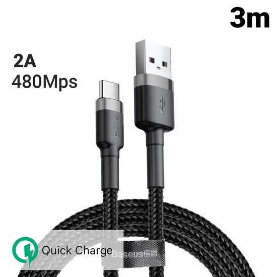 Cablu Type-C Baseus Cafule Series Gray & Black