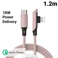 Cablu Lightning la Type-C Baseus Colourful Elbow Pink