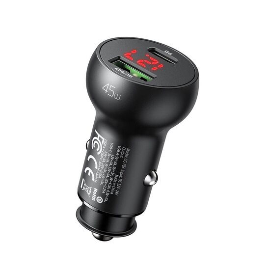 Incarcator Auto Dual Port 45W Mcdodo Mushrooms Series Black