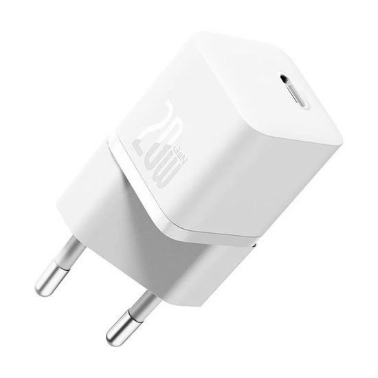 Baseus Incarcator Retea GaN5 Mini Fast Charger, USB-C, 20W, Alb, resigilat