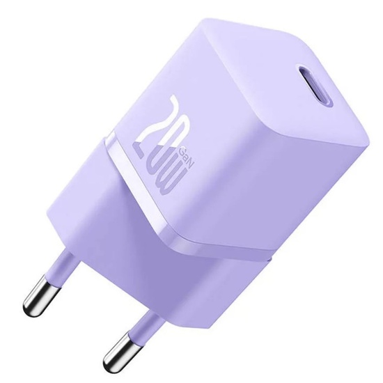 Baseus Incarcator Retea GaN5 Mini Fast Charger, USB-C, 20W, Mov