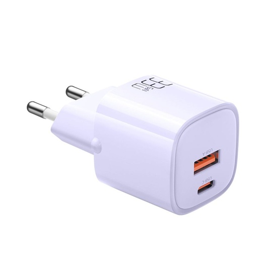 Mcdodo Incarcator Retea Dual Port USB-A si Type-C Nano Series GaN Fast Charging PD, 33W, Mov