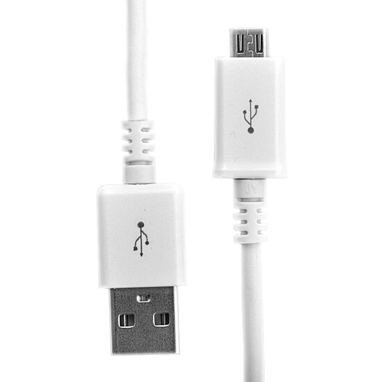 Cablu USB MicroUSB Procell 1m, Alb