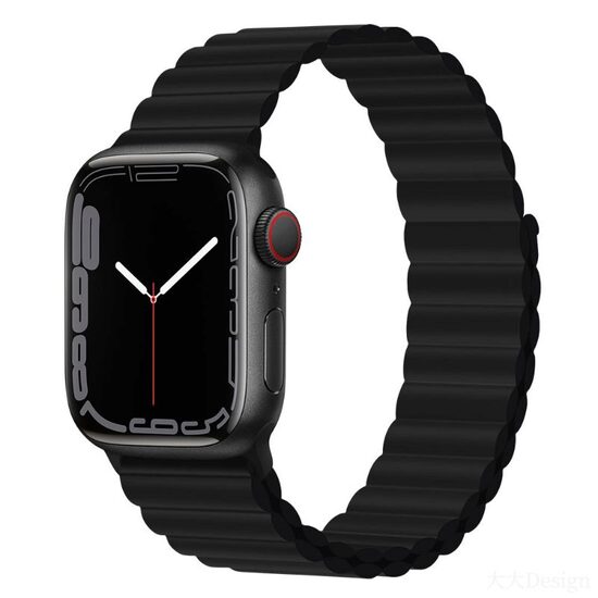 Curea Apple Watch 42mm / 44mm / 45mm Devia Deluxe Series Sport 3 Silicone Magnet Black