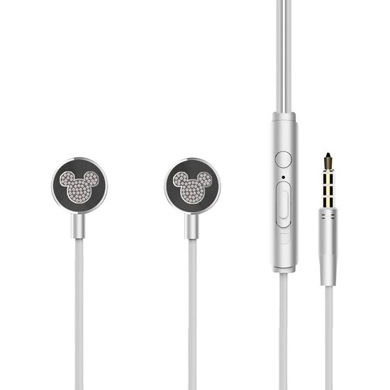 Casti Jack 3.5mm Disney Mickey Head Contour Silver