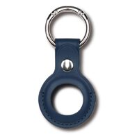 Devia AirTag Leather Key Ring Blue