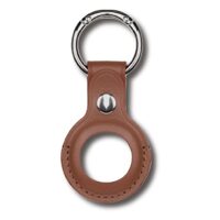 Devia AirTag Leather Key Ring Brown