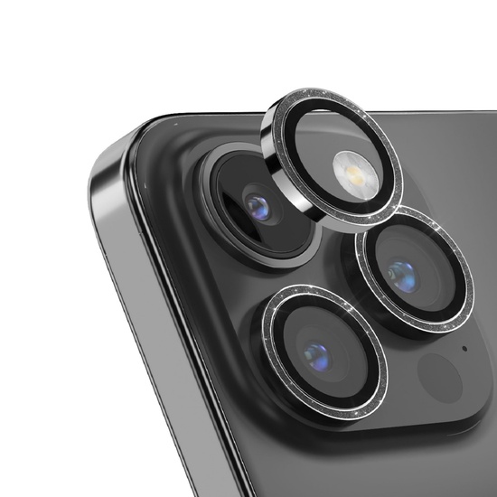 Devia Folie Sticla Camera Peak Series Diamond iPhone 15 Pro / 15 Pro Max pachet de 3 buc Argintiu