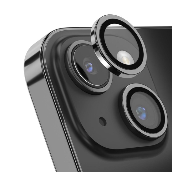 Devia Folie Sticla Camera Peak Series iPhone 15 / 15 Plus pachet de 2 buc Negru