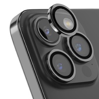 Devia Folie Sticla Camera Peak Series iPhone 15 Pro / 15 Pro Max pachet de 3 buc Negru