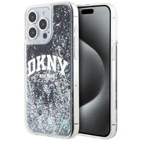 DKNY Husa Liquid Glitter Big Logo iPhone 15 Pro Negru