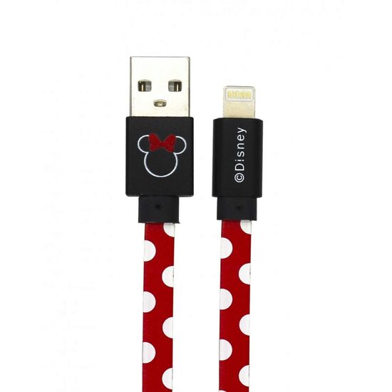 Cablu Disney USB Lightning Minnie Dots 1m, Red