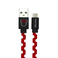 Cable Disney USB Type-C Minnie Dots 1m, Red