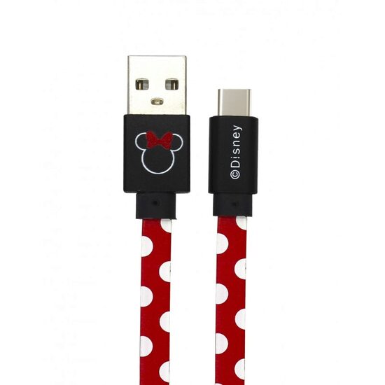 Cable Disney USB Type-C Minnie Dots 1m, Red