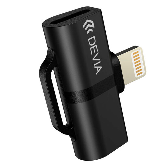 Adaptor Lightning la Dual Port Lightning Devia Smart Series Black