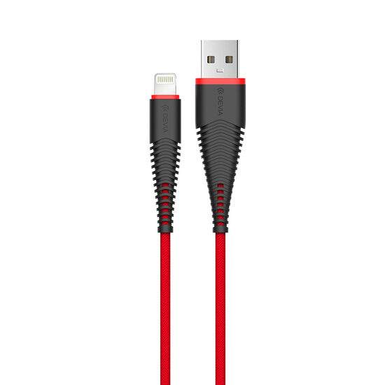 Cablu MFI Lightning Devia Fish 1.5m, Red