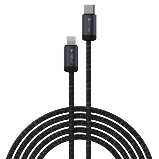 Devia Cablu Gracious Series Type-C la Lightning Fast Charge PD 27W 3A, 1m, Negru