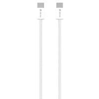 Devia Cablu Smart Woven Type-C la Type-C, Fast Charge, 60W, 3A, 1m, Alb