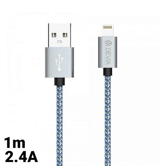 Cablu Lightning Devia Tube Gray