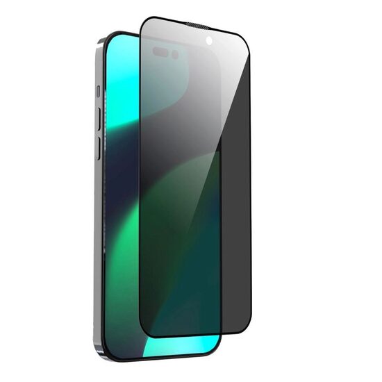 Folie Sticla iPhone 14 Pro Max Devia Van Series Full Screen Privacy Twice Black