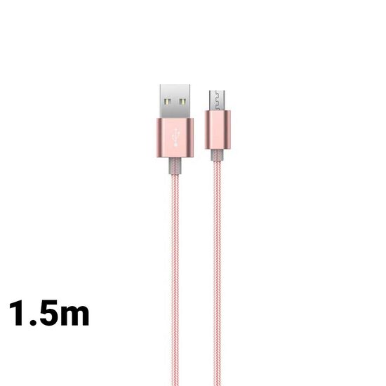 Devia Cablu Gracious MicroUSB Rose Gold (1.5m, impletitura textila)