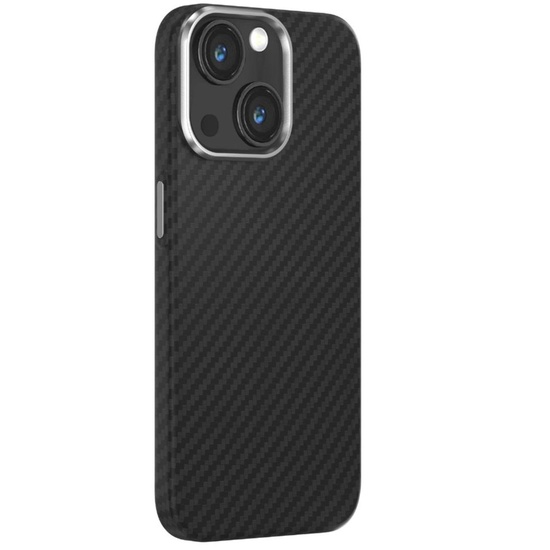 Devia Husa Ultra-Thin Carbon Fiber Magnetic iPhone 15 Plus Negru